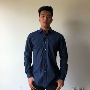 Solid Blue Ralph Lauren Button Up